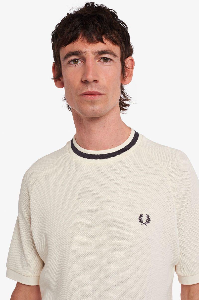 White Fred Perry M3844 Men's T Shirts | PH 1719DFMN